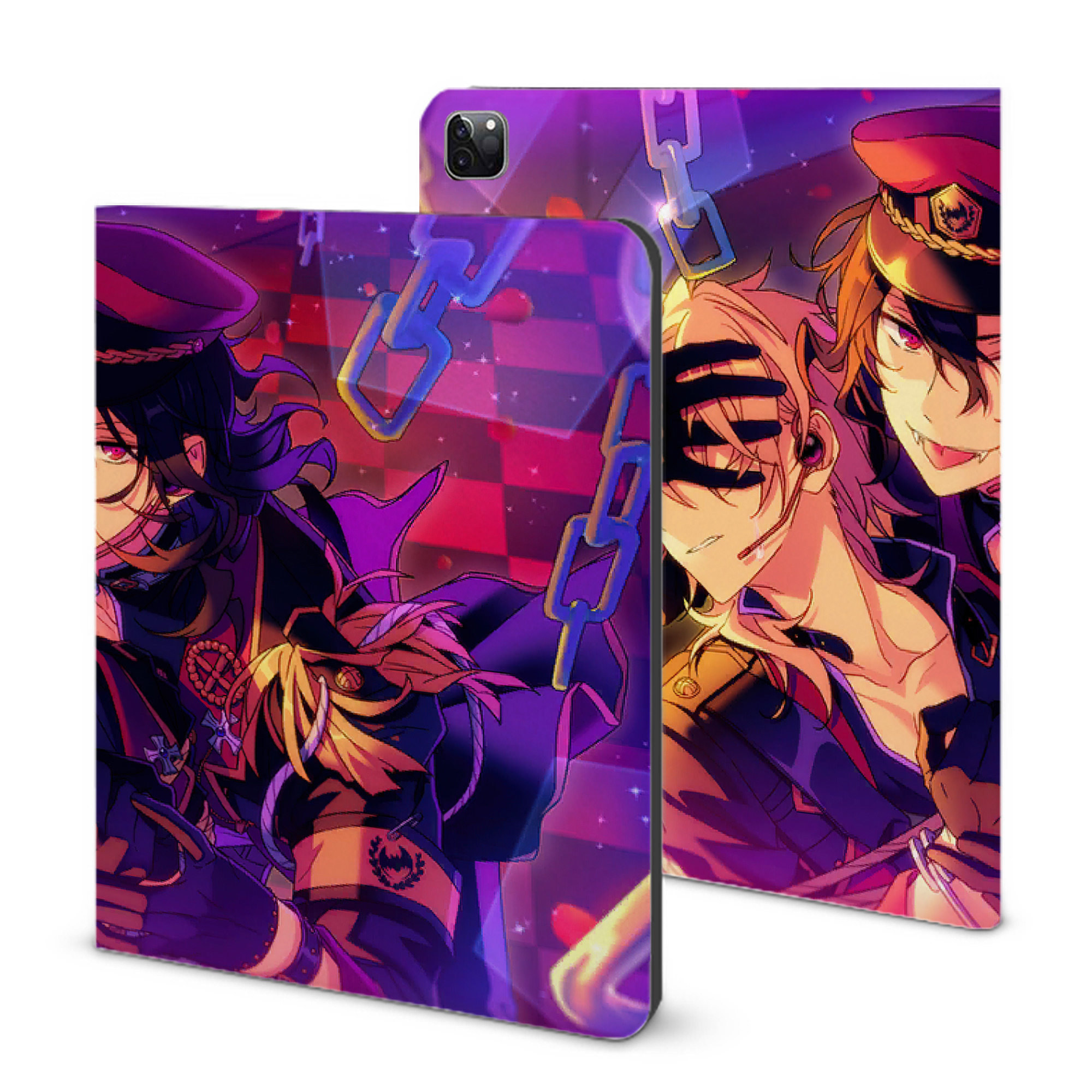 （画像用） あんさんぶるスターズ! Ensemble Stars IPad ケース ブック型 PUレザー TPU 耐衝撃 軽量 薄型 ペン収納なし 全面保護 IPad 各モデル対応